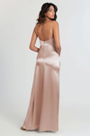 Chase Satin Bridesmaids Dress Whipped Apricot