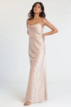 Dahlia Bridesmaid Dress Prosecco Velvet