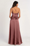 Jensen Bridesmaid Dress by Jenny Yoo – Cinnamon Rose - Jensen Satin Bridesmaids Dress Cinnamon Rose back
