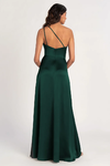 Jensen Bridesmaid Dress by Jenny Yoo – Emerald Green - Jensen Satin Bridesmaids Dress Emerald Green back