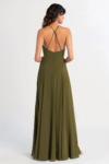 Lissa Bridesmaids Dress in Olive Green 1