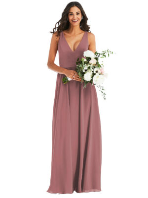 Brianna Rosewood Pink Bridesmaid Dress by Dessy