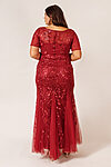 Amelia Burgundy Red Bridesmaid Dress Tulle Sequin