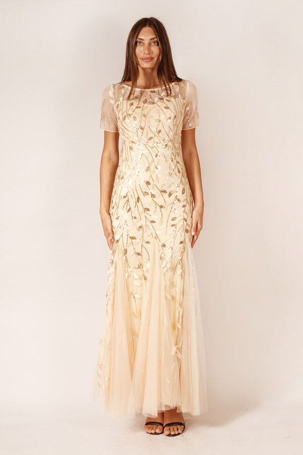 AmeliaBridesmaidDressChampagneGoldTulle2 Amelia Champagne Gold Bridesmaid Dress by Dressology - AmeliaBridesmaidDressChampagneGoldTulle2
