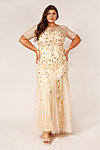 Amelia Gold Champagne Bridesmaid Dress Tulle Sequin
