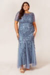Amelia Dusty Blue Bridesmaid Dress Tulle Sequin