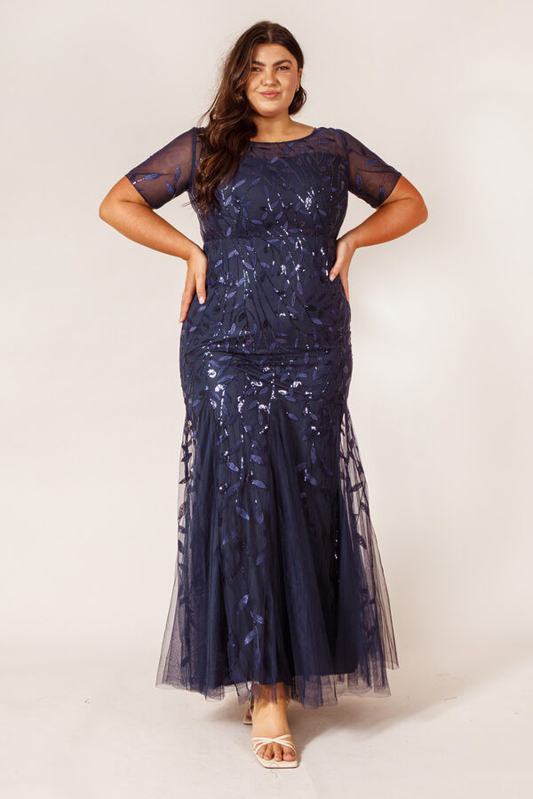 AmeliaBridesmaidDressNavyTulleCurvy Amelia Navy Bridesmaid Dress by Dressology