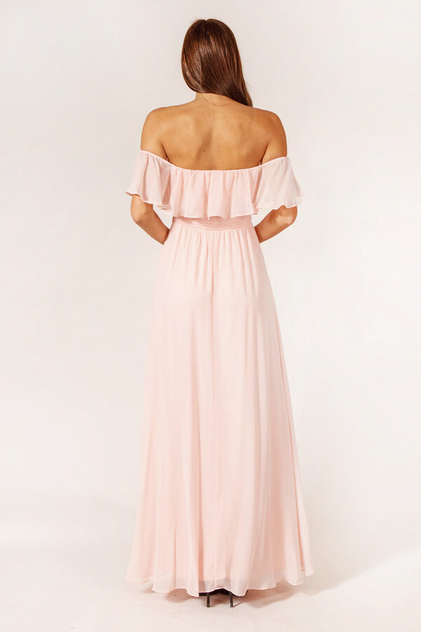 IvyBridesmaidDresBlushPinkChiffon4 Ivy Bridesmaid Dress Pink Blush Chiffon Bridesmaids Only Australia Cheap