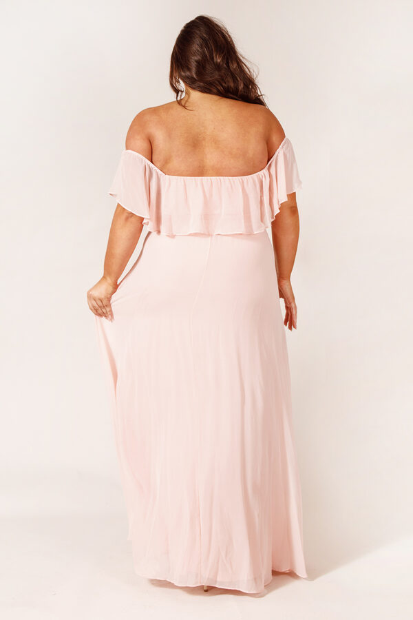 IvyBridesmaidDresBlushPinkChiffonCurvyPlusSize4 Ivy Bridesmaid Dress Pink Blush Chiffon Bridesmaids Only Australia Cheap
