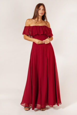 Burgundy Red Bridesmaid Dress