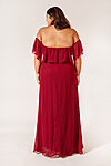 Ivy Burgundy Bridesmaid Dress by Dressology - IvyBridesmaidDressBurgundyRedChiffonCurvyPlusSize4