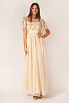 Olivia Champagne Gold Bridesmaid Dress by Dressology - OliviaBridesmaidDressChampagneALineSequin2
