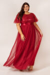 Olivia Red Bridesmaid Dress by Dressology
