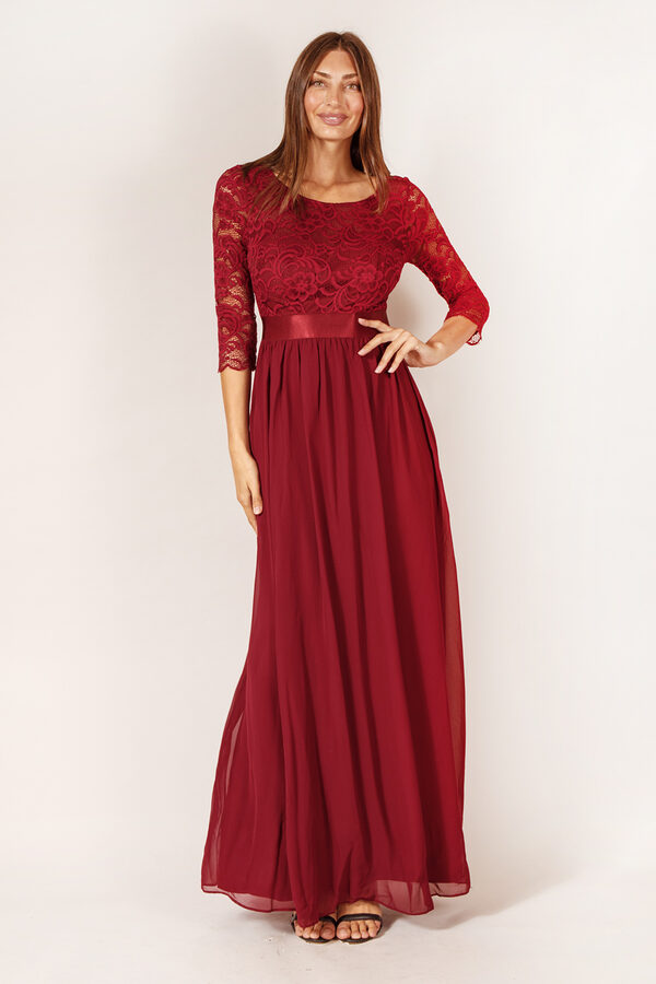 ZoeyLongSleeveBridesmaidDressBurgundyRed2 Zoey Burgundy Bridesmaid Dress by Dressology - ZoeyLongSleeveBridesmaidDressBurgundyRed2