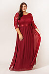 Zoey Burgundy Bridesmaid Dress by Dressology - ZoeyLongSleeveBridesmaidDressBurgundyRedPlusSize