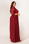 Zoey Burgundy Bridesmaid Dress by Dressology - ZoeyLongSleeveBridesmaidDressBurgundyRedPlusSize3
