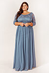 Zoey Dusty Blue Bridesmaid Dress by Dressology - ZoeyLongSleeveBridesmaidDressDustyBluePlusSize2