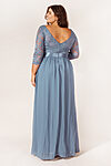 Zoey Dusty Blue Bridesmaid Dress by Dressology - ZoeyLongSleeveBridesmaidDressDustyBluePlusSize4