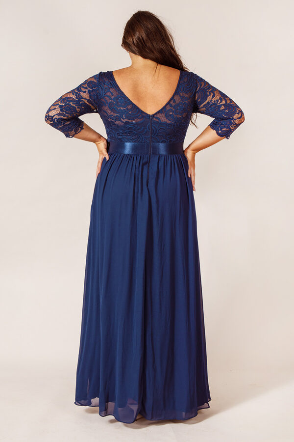 ZoeyLongSleeveBridesmaidDressNavyPlusSize4 Zoey Navy Bridesmaid Dress by Dressology