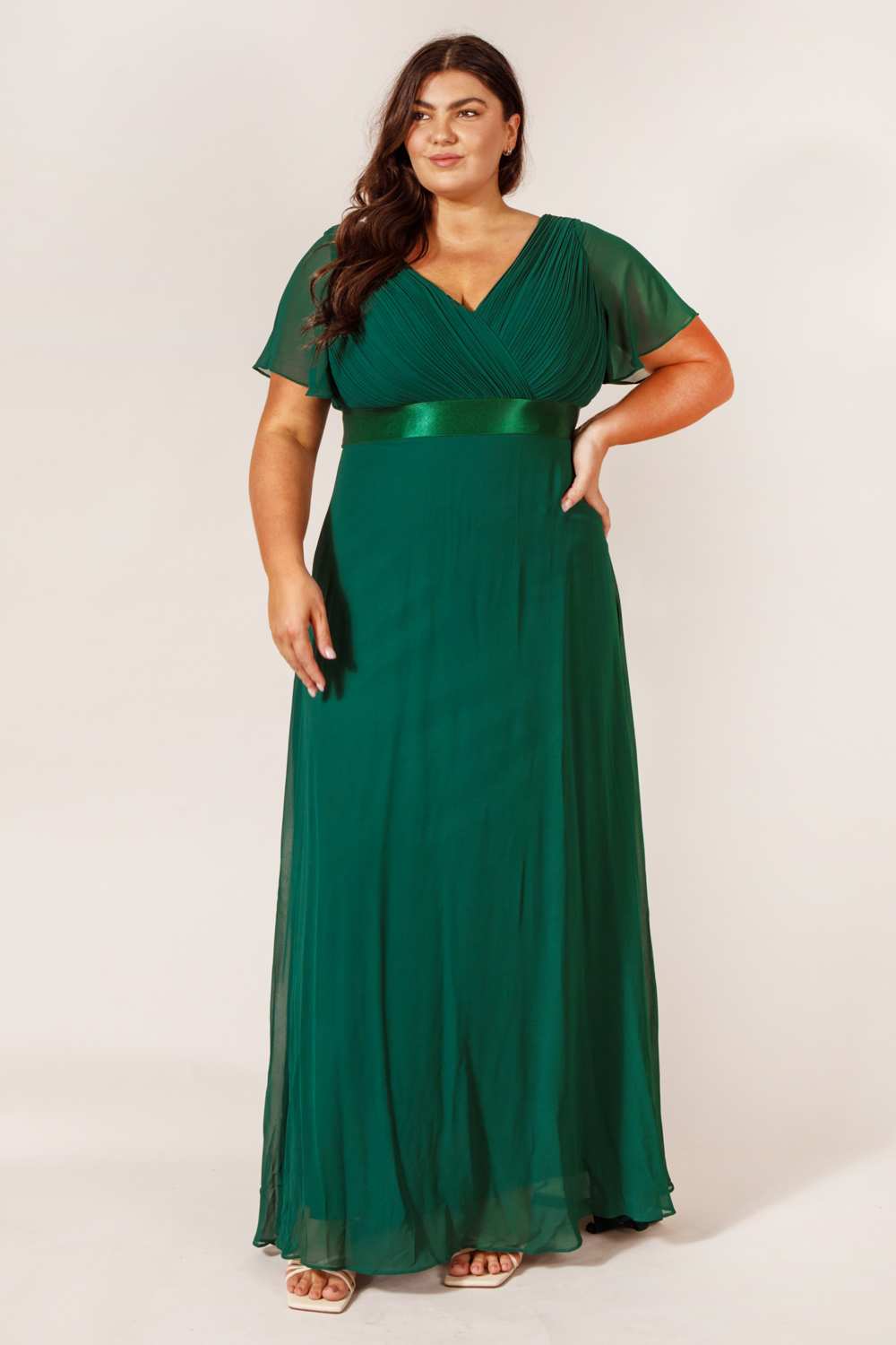 Savannah cheap bridesmaid dresses in emerald green
