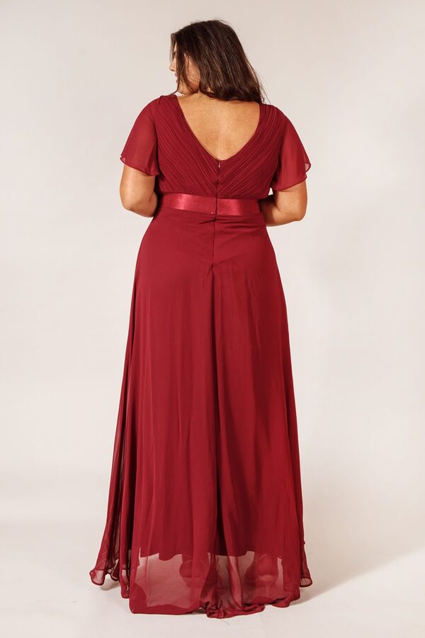 SavannahBurgundyRedPlusSizeBridesmaidDresses1 Burgundy Cheap Plus Size Bridesmaid Dresses Australia