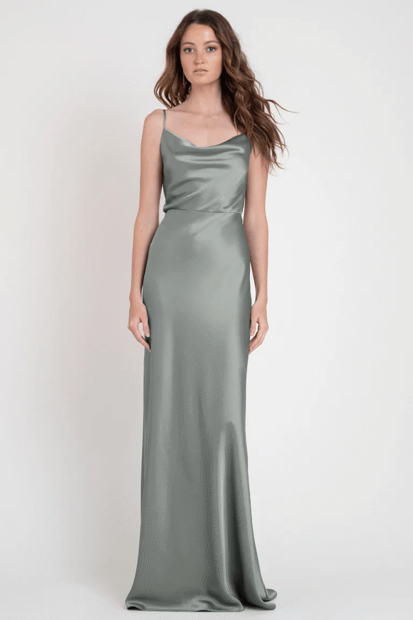 Jenny Yoo Sylvie Dress | Moss Green Satin Slip | BMO Jenny Yoo Sylvie Dress | Moss Green Satin Slip | BMO
