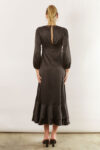 Blakely Long Sleeve Satin Boho Bridesmaid Dress by Talia Sarah in Black Australian Under 300 Curvy Plus Size