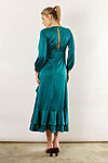 Blakely Long Sleeve Satin Boho Bridesmaid Dress by Talia Sarah in Emerald Australian Under 300 Curvy Plus Size