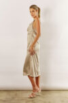 Harlow Cowl Satin Bridesmaid Dress by Talia Sarah in Gold Australian Under 300