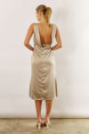 Harlow Cowl Satin Bridesmaid Dress by Talia Sarah in Gold Australian Under 300