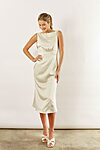 Harlow Cowl Satin Bridesmaid Dress by Talia Sarah in Prosecco Champagne Australian Under 300