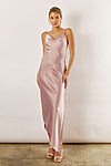 Kaia Satin Cowl Bridesmaid Dress Blush Quartz Australia Under 200