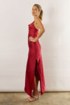 Kaia Satin Cowl Bridesmaid Dress Burgundy Australia Under 200