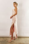 Kaia Satin Cowl Bridesmaid Dress Nude Pink Australia Under 200