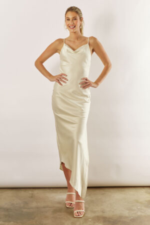 Kaia Satin Cowl Bridesmaid Dress Prosecco Australia Under 200