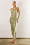 Kaia Satin Cowl Bridesmaid Dress Rust Sage Green Australia Under 200