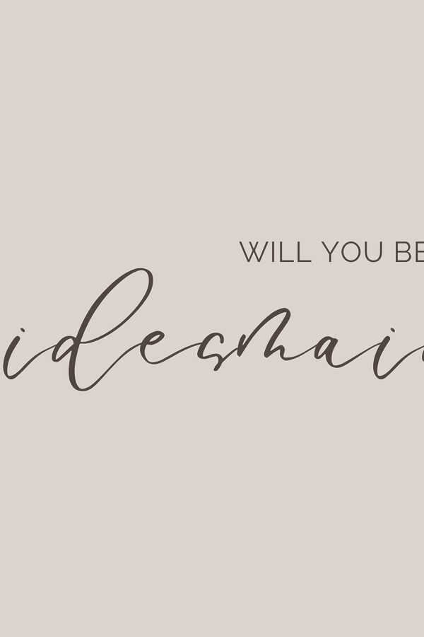 Will You Be My Bridesmaid Card in Latte Brown Will You Be My Bridesmaid Card in Latte Brown
