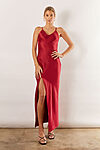 Blair Satin Slip Bridesmaid Dress by Talia Sarah in Burgundy Red Australian Under 300 Curvy Plus Size