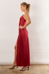 Blair Satin Slip Bridesmaid Dress by Talia Sarah in Burgundy Red Australian Under 300 Curvy Plus Size
