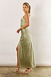 Blair Satin Slip Bridesmaid Dress by Talia Sarah in Sage Green Australian Under 300 Curvy Plus Size