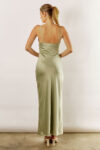 Blair Satin Slip Bridesmaid Dress by Talia Sarah in Sage Green Australian Under 300 Curvy Plus Size