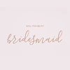 Will You Be My Bridesmaid Card in Blush Pink and Gold