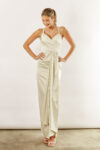 Maya Satin Spaghetti Strap Bridesmaid Dress by Talia Sarah in Champagne Australian Under 300 Curvy Plus Size