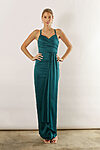 Maya Satin Spaghetti Strap Bridesmaid Dress by Talia Sarah in Emerald Green Australian Under 300 Curvy Plus Size