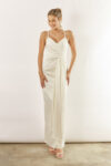 Maya Satin Spaghetti Strap Bridesmaid Dress by Talia Sarah in Ivory Australian Under 300 Curvy Plus Size