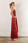Maya Satin Spaghetti Strap Bridesmaid Dress by Talia Sarah in Rust, Dark Burnt Orange Australian Under 300 Curvy Plus Size
