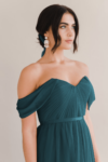 Bardot Bridesmaid Dress by TH&TH - Emerald Green