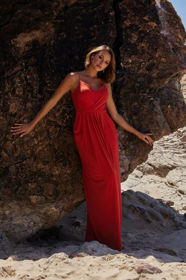 Ebonie Bridesmaid Dress by Tania Olsen - Burnt Orange Ebonie Bridesmaid Dress by Tania Olsen - Burnt Orange
