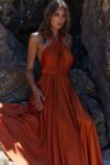 Infinity Wrap Bridesmaid Dress By Tania Olsen - Burnt Orange