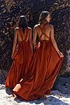Infinity Wrap Bridesmaid Dress By Tania Olsen - Burnt Orange